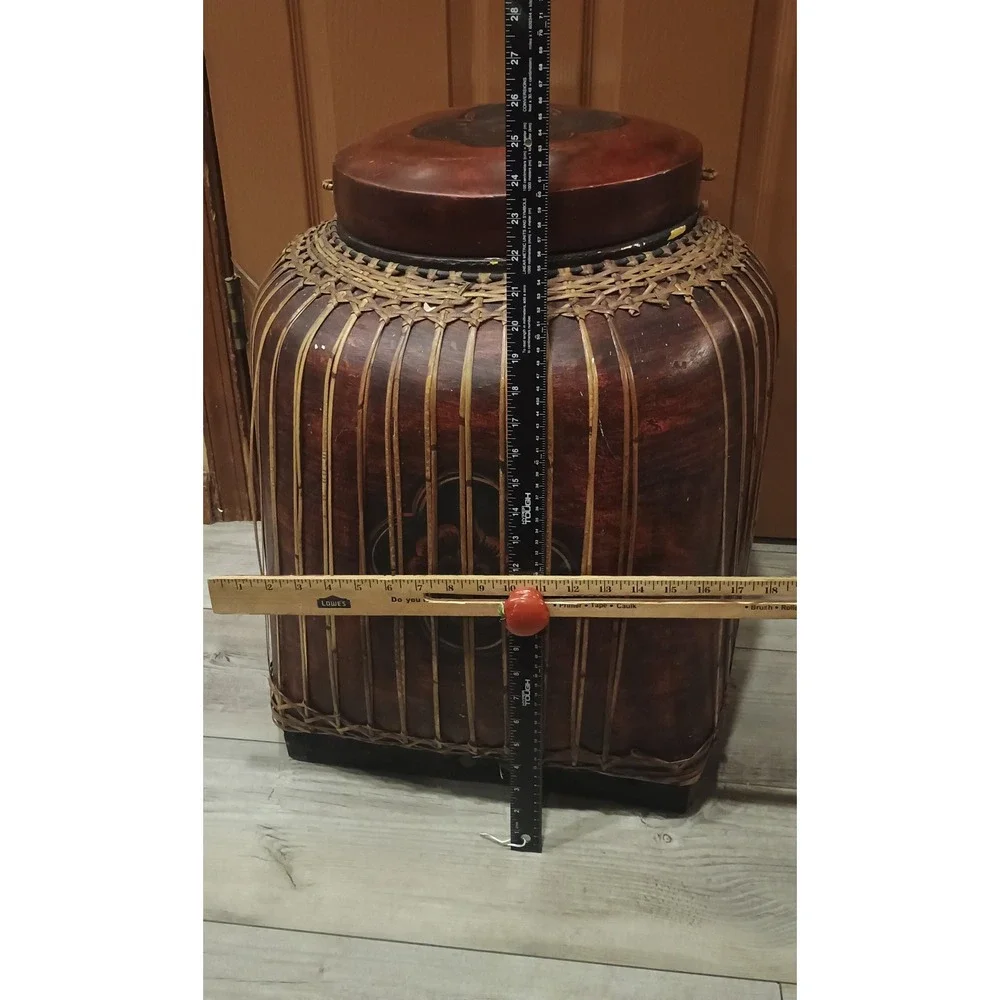 Burmese Chinese Home Decor 2️⃣4️⃣x1️⃣7️⃣Large Asian Woven Bamboo Storage Basket